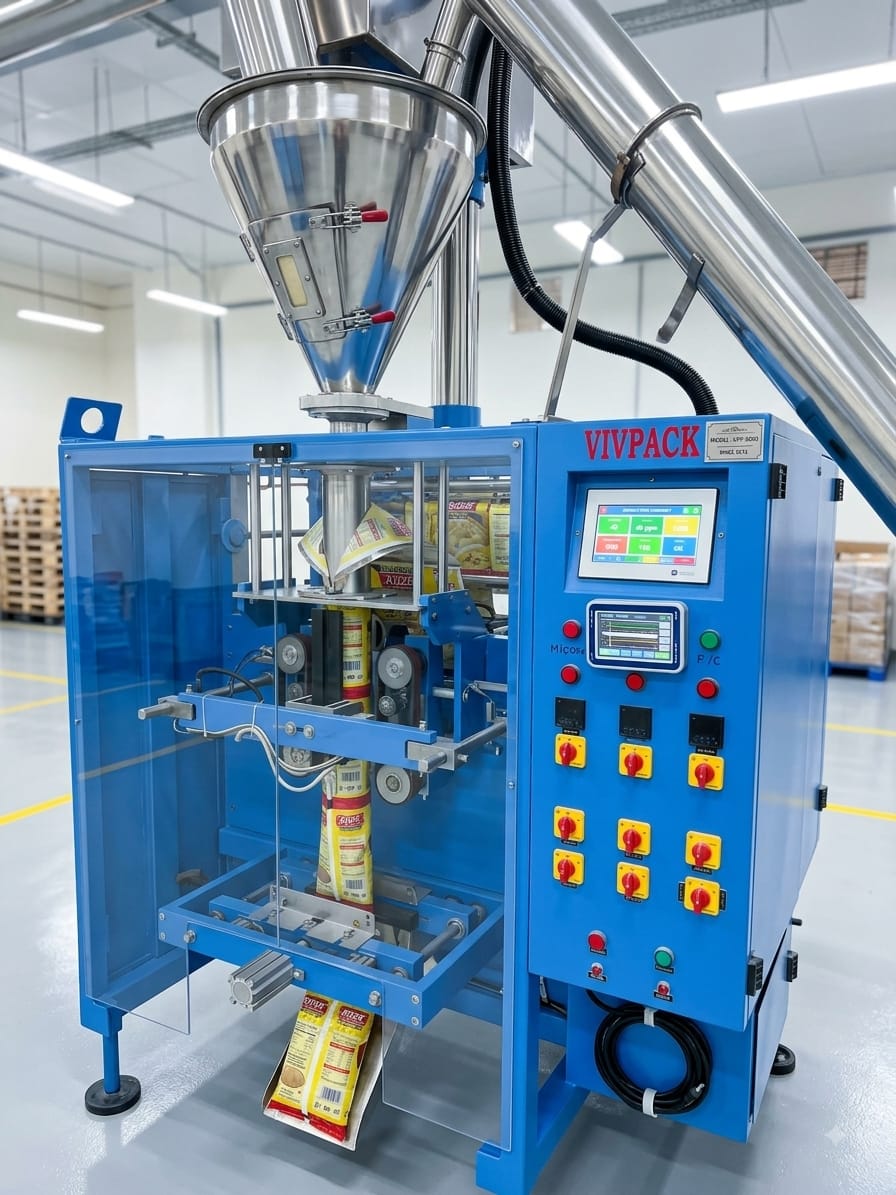 Blue automated vertical packaging machine